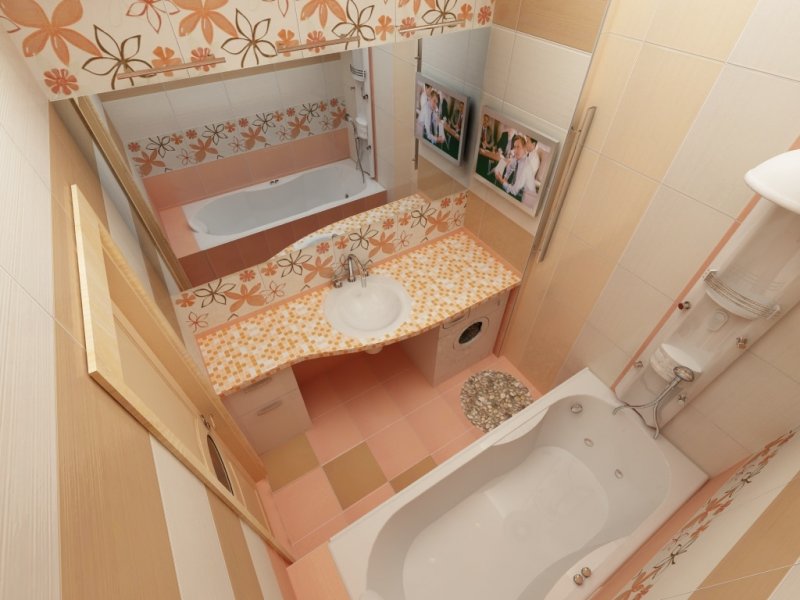 Дизайн ванной маленькой комнаты - 80 фото идей 2018