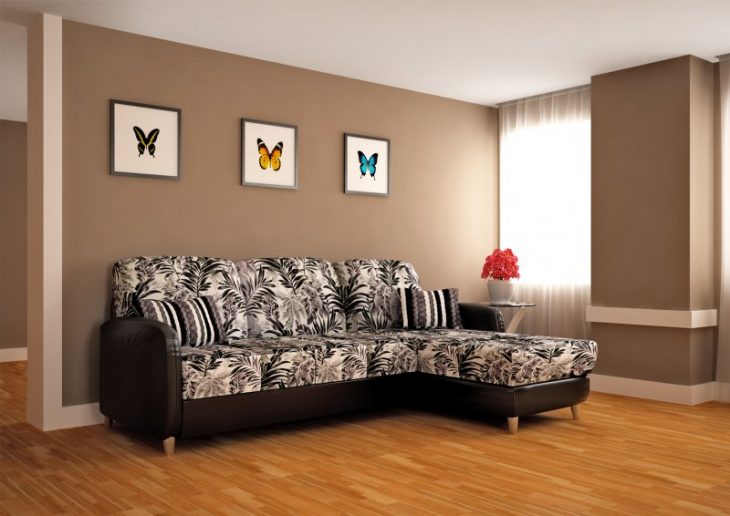 Угловой диван в современном интерьере