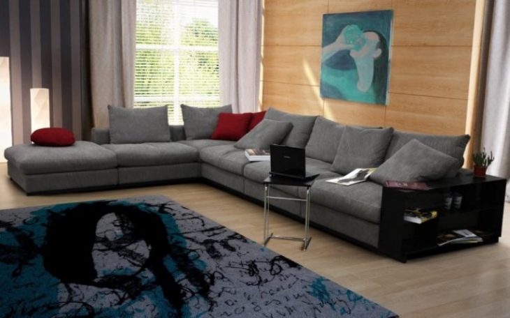 Угловой диван в современном интерьере