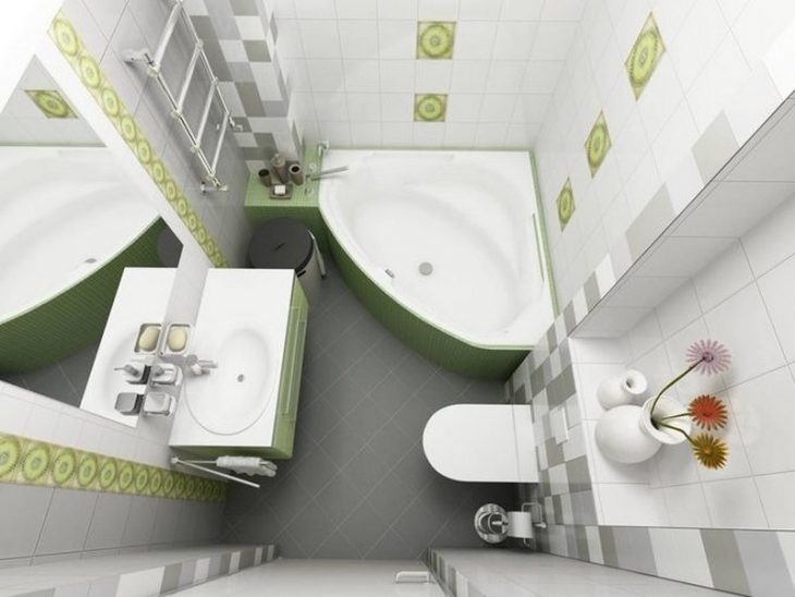 современные идеи маленькой ванной комнаты
