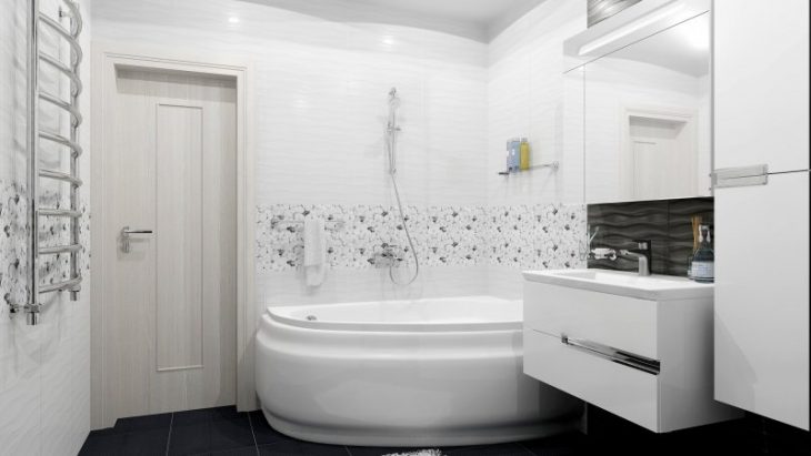 ванная комната в белом цвете