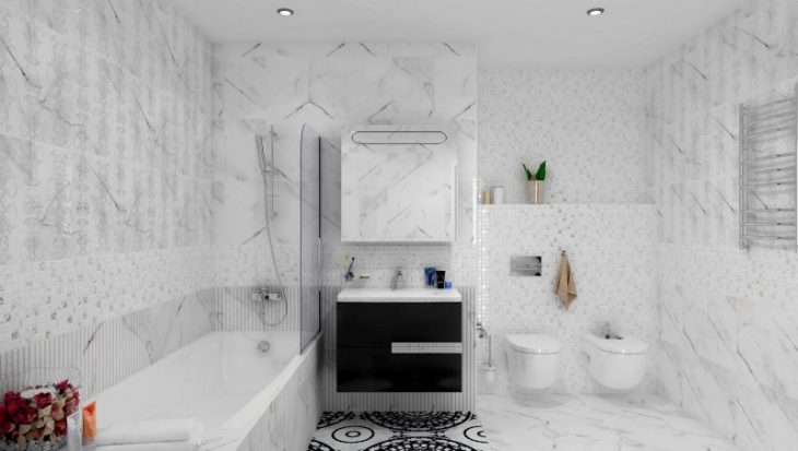белая ванная комната в хрущевке