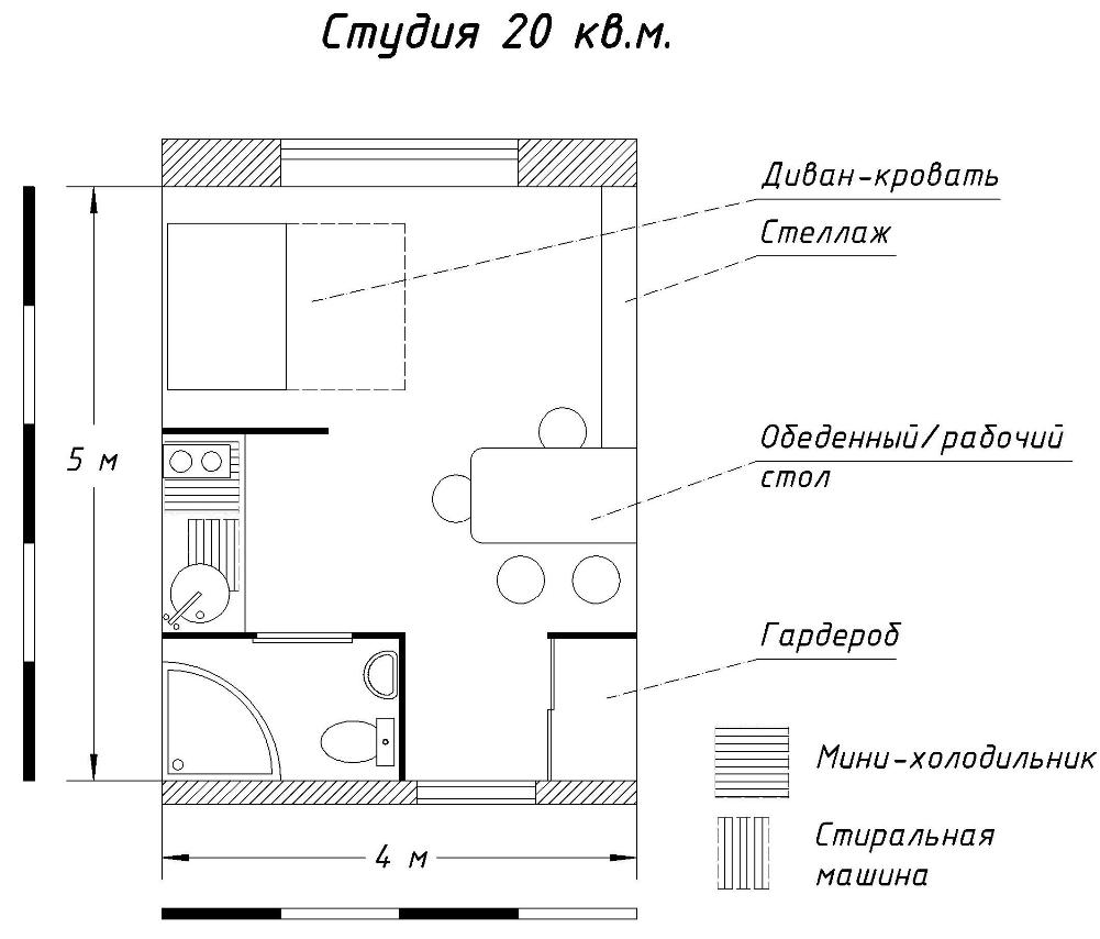 Планировка маленькой квартиры -4
