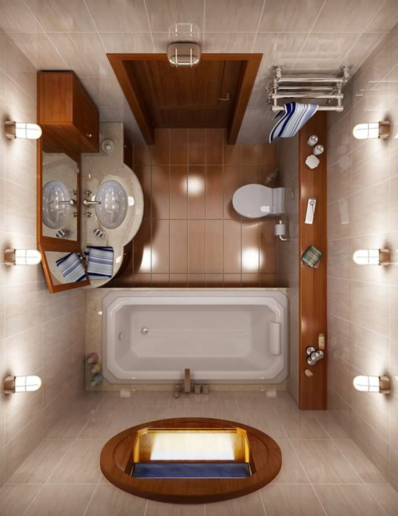 дизайн ванной маленькой комнаты фото