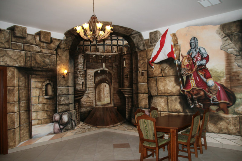 художественная роспись стен в интерьере фото