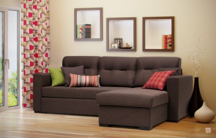 угловой диван в современном интерьере