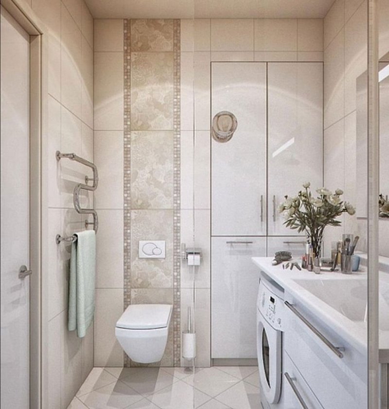 Фото ванной комнаты с плиткой современный дизайн в светлых тонах маленький размер фото дизайн