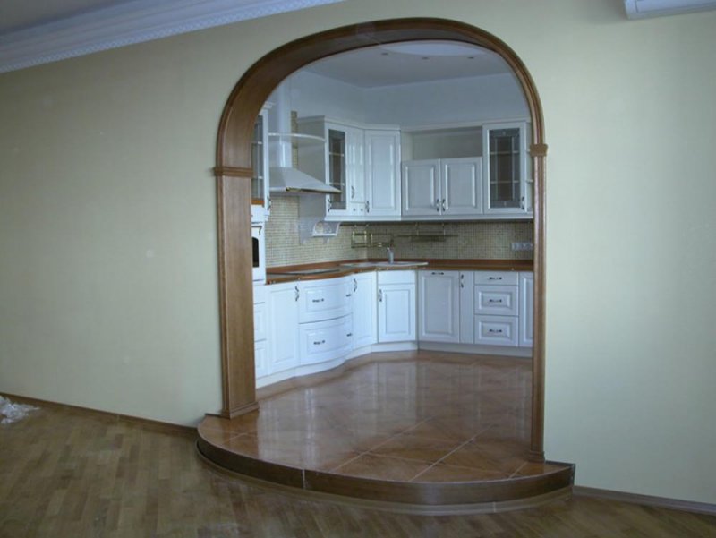 Фото Кухонь Гостиной Аркой