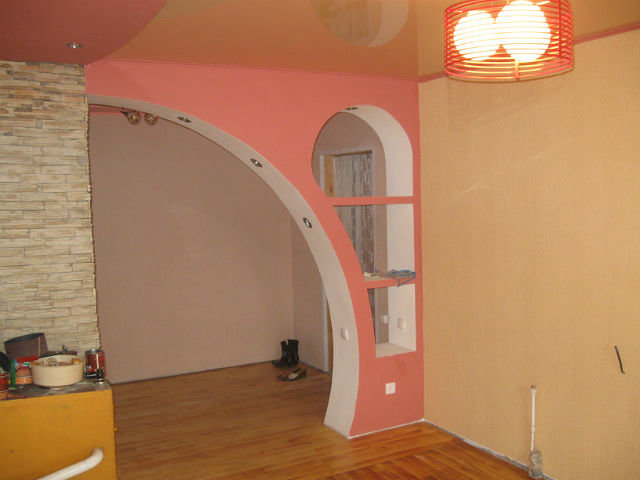 арки в квартирах из гипсокартона фото