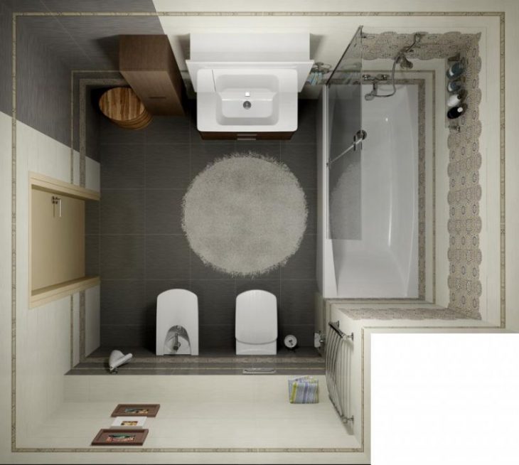 идеи дизайна маленькой ванной комнаты